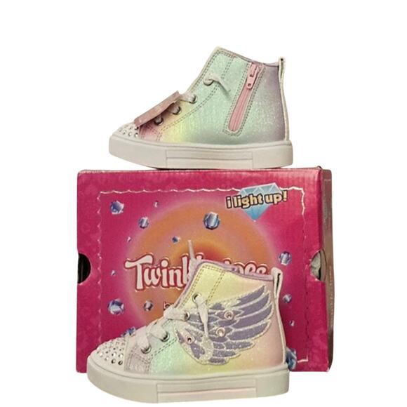 Skechers Toddler Wings Ligh Up Hi Tops Size 5 NWT - Picture 1 of 7